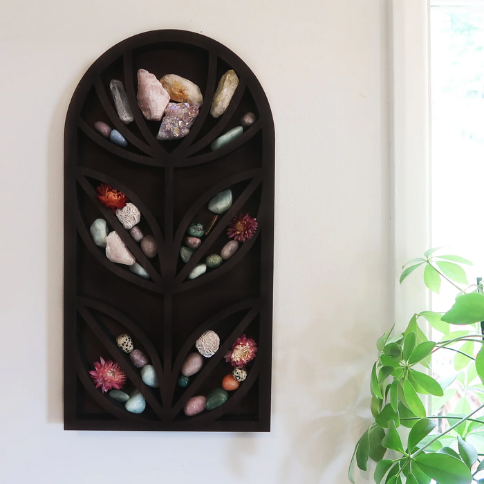 Mid Century Flower Crystal Shelf