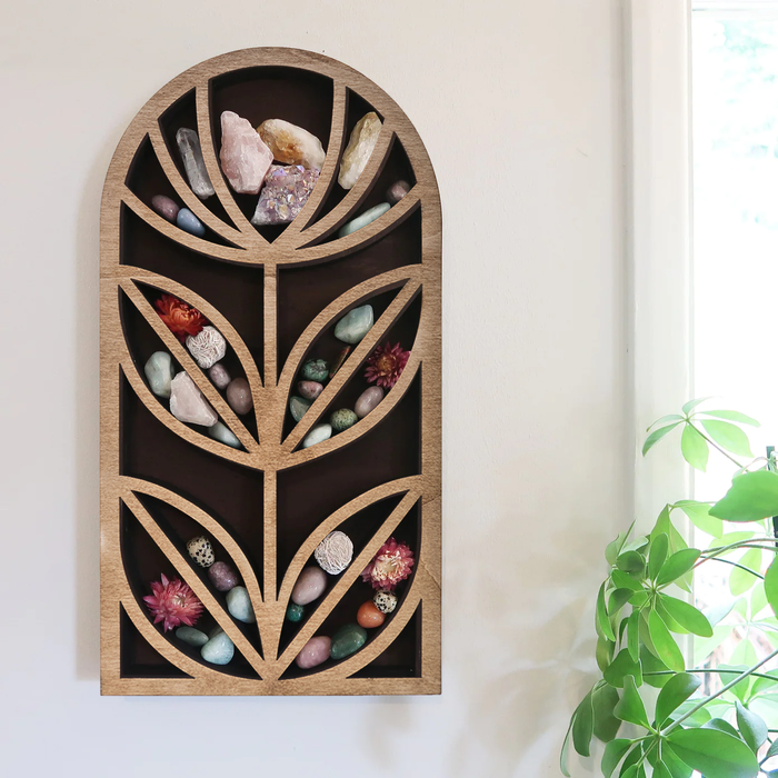 Mid Century Flower Crystal Shelf