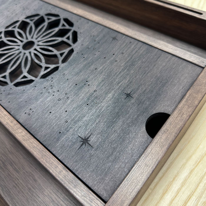 Geometric Moon Tarot Crystal Storage Box