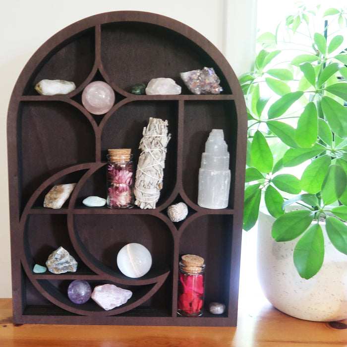 Moon & Stars Arch Crystal Shelf