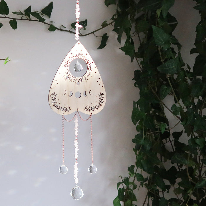 Light Wood Crystal Planchette Suncatcher - coppermoonboutique