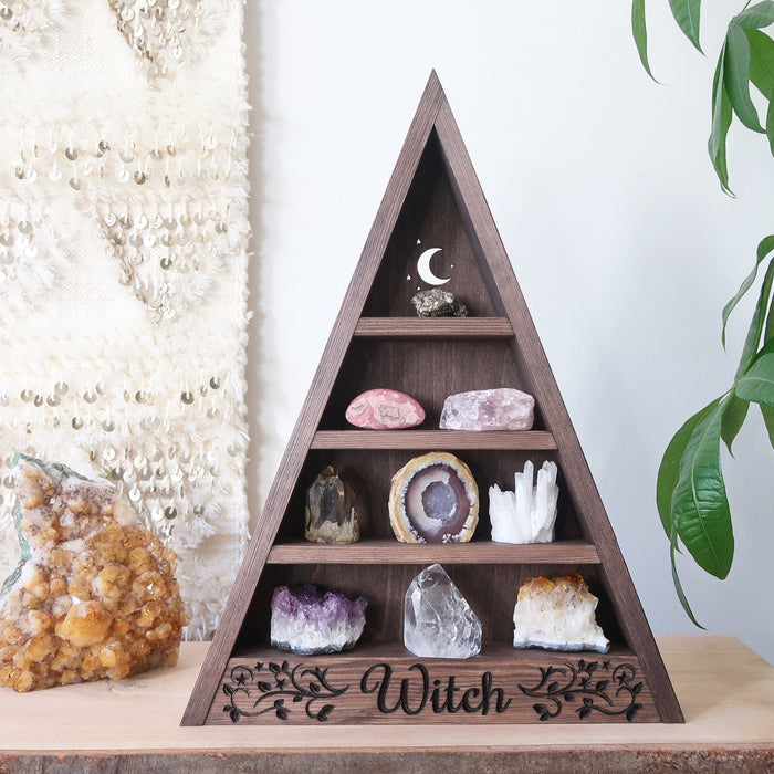 WITCH Engraved Triangle Shelf - coppermoonboutique