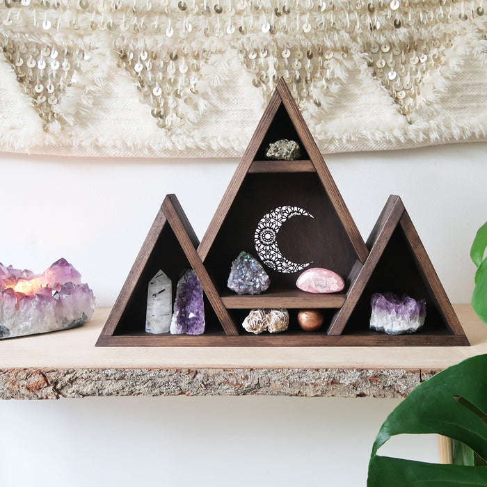 Mandala Moon Crystal Shelf - coppermoonboutique