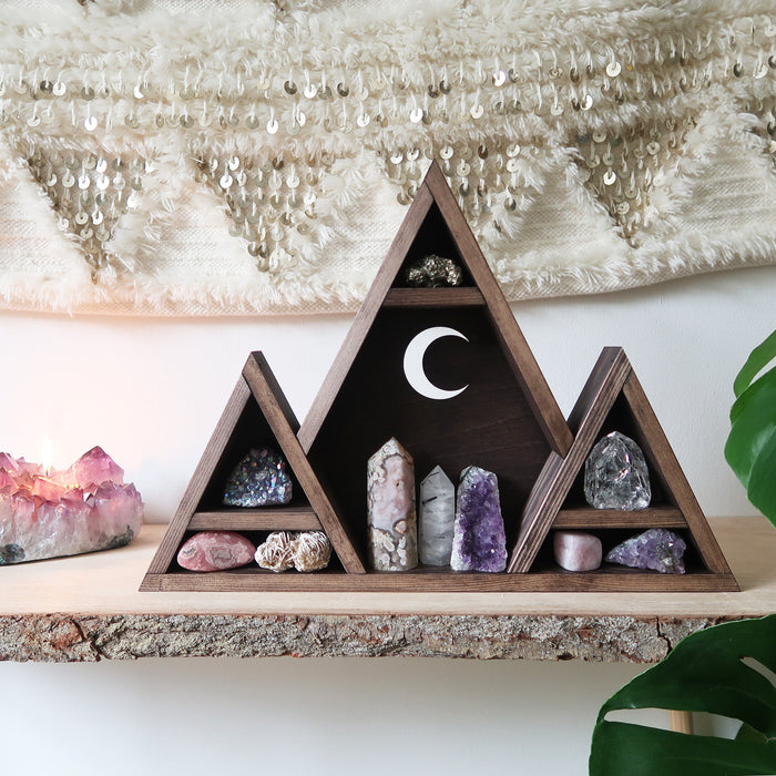 Crescent Moon Mountain Crystal Shelf - coppermoonboutique
