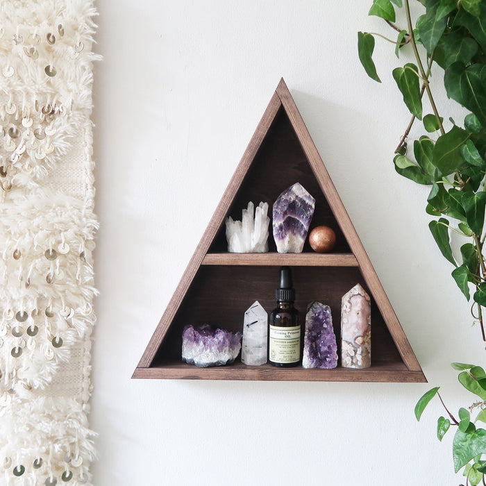 Triangle Crystal Shelf - coppermoonboutique