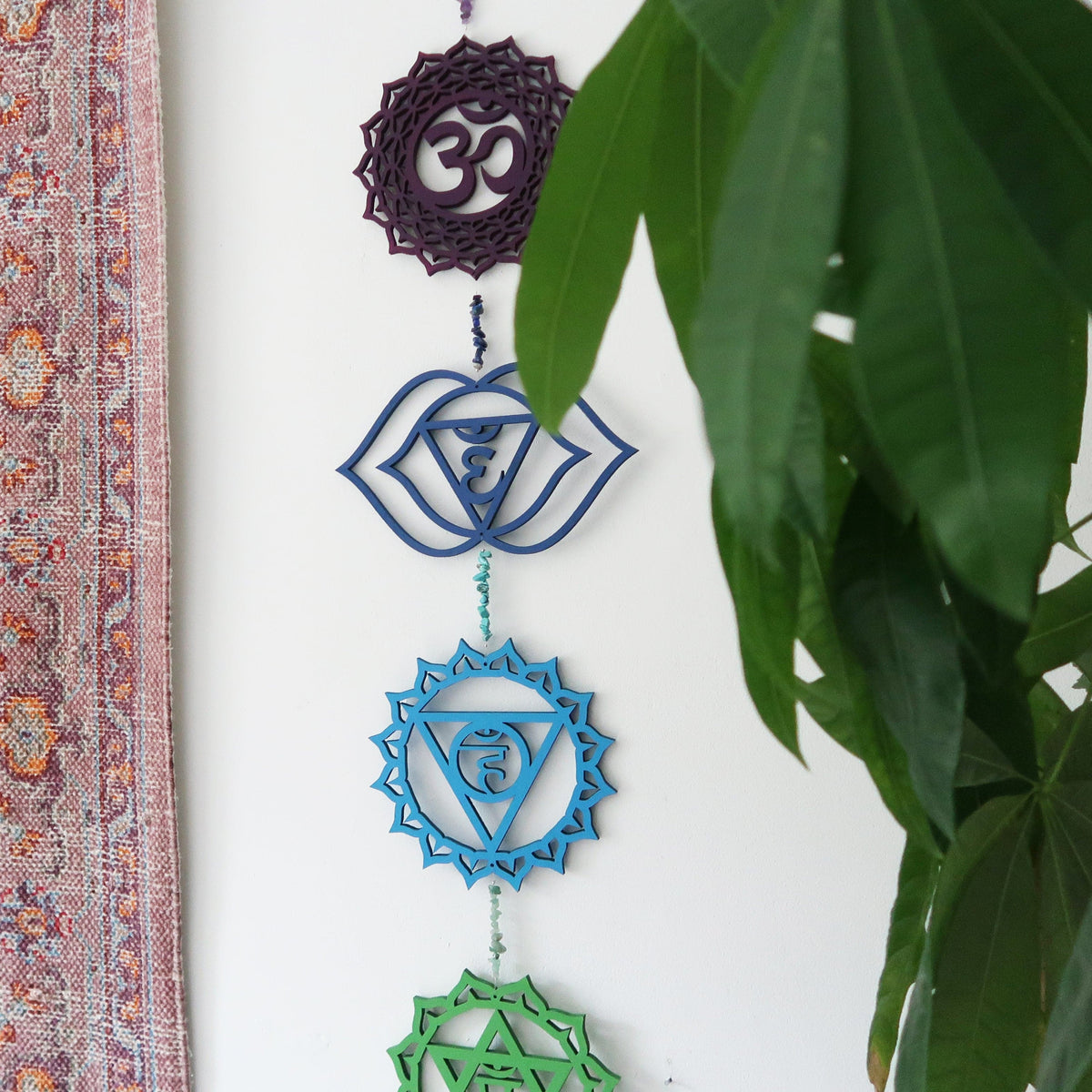 Coppermoon Chakra Wall Hanging, Chakra Wall Art, Chakra Gemstones