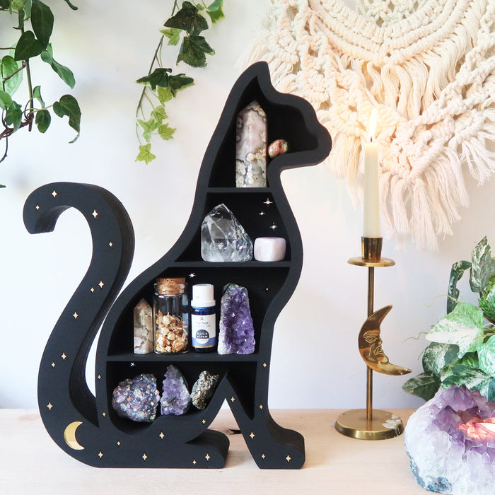 Celestial Cat Crystal Shelf