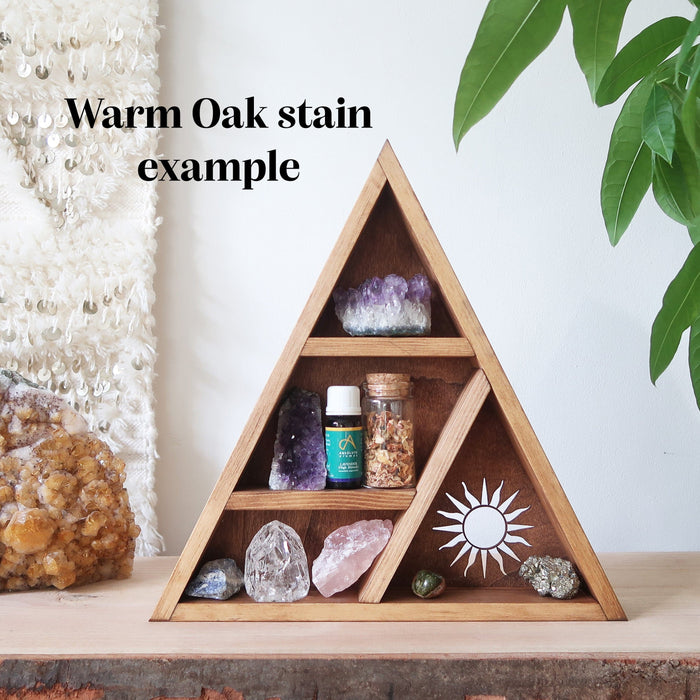 Tee Pee Moon Triangle Crystal Shelf - coppermoonboutique