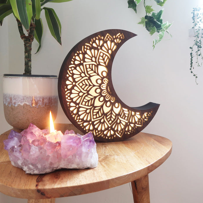 Mandala Moon Lamp