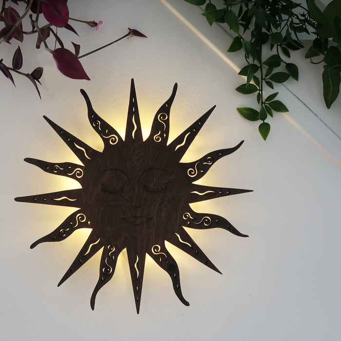 Sun & Moon Battery Wall Lamp - coppermoonboutique