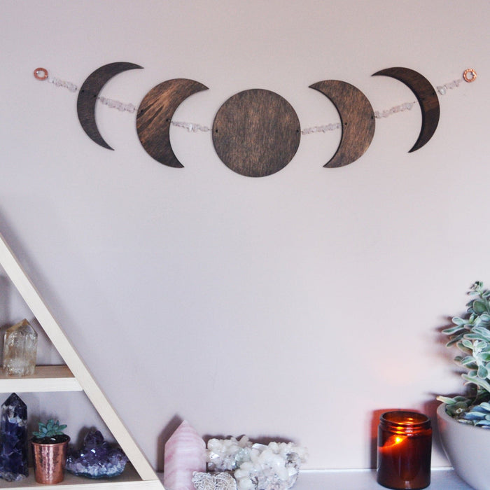 Horizontal Moonphase Crystal Wall Art - coppermoonboutique