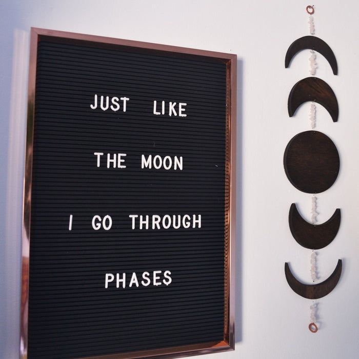 Horizontal Moonphase Crystal Wall Art - coppermoonboutique