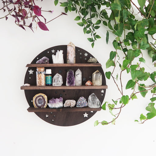 Full Moon Crystal Shelf Wall Lamp - coppermoonboutique