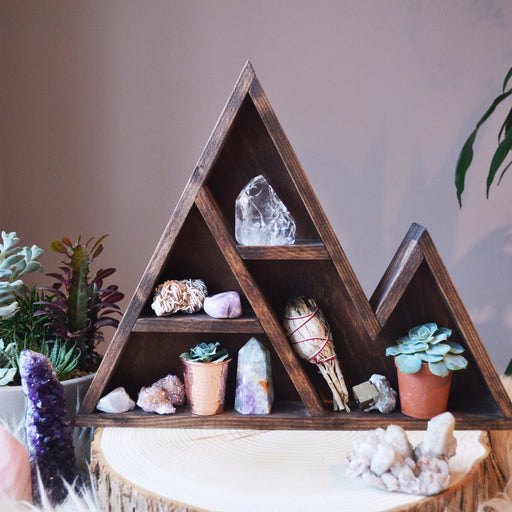 Triangle Crystal Shelf - coppermoonboutique