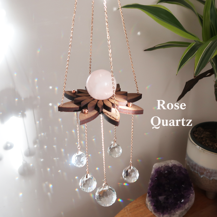 Small Lotus Flower Suncatcher Sphere Holder