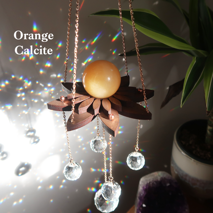 Small Lotus Flower Suncatcher Sphere Holder