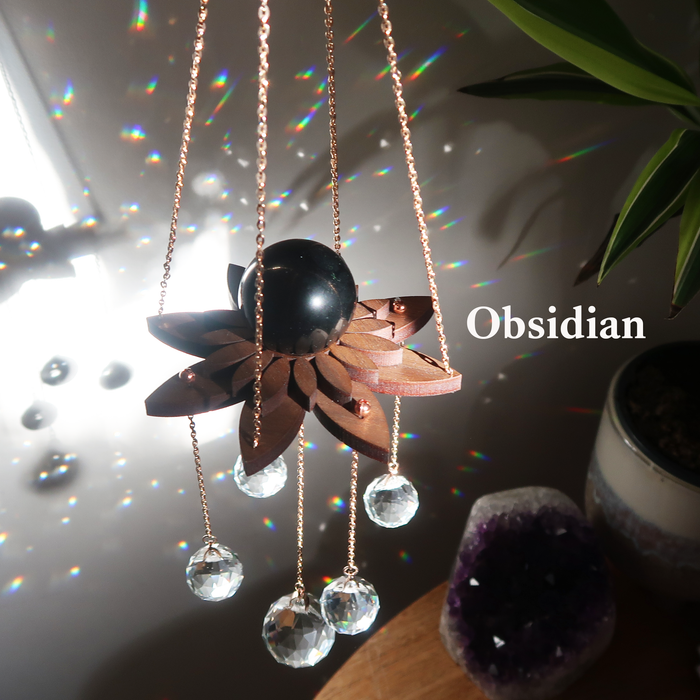 Small Lotus Flower Suncatcher Sphere Holder
