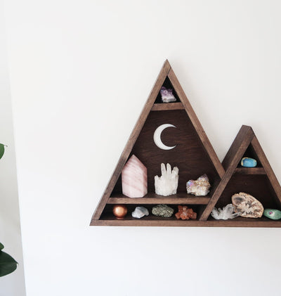 Triangle Moon Crystal Shelf - coppermoonboutique