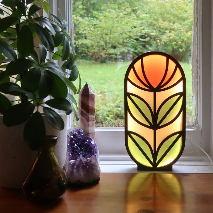Mid Century Flower Table Lamp