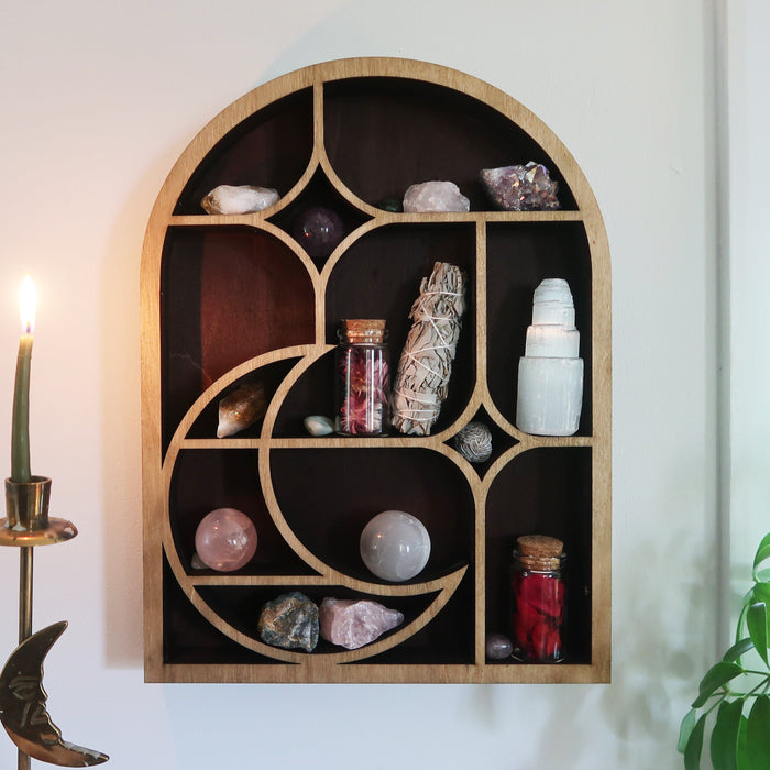 Moon & Stars Arch Crystal Shelf