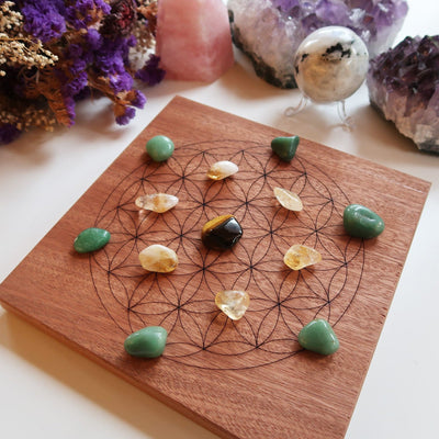 Flower Of Life Crystal Grid - coppermoonboutique