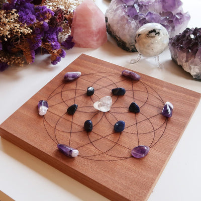 Abundance & Prosperity Crystal Grid - coppermoonboutique