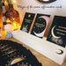 Moonstone Engraved Moonphase Altar Card Stand with Soy Candles - coppermoonboutique
