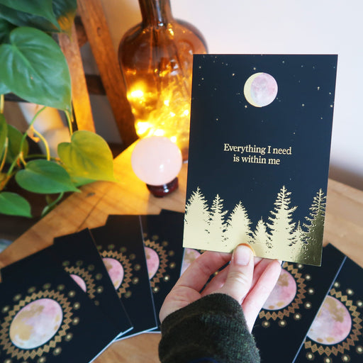 The Magic of The Moon Gold foiled Affirmation Cards - coppermoonboutique