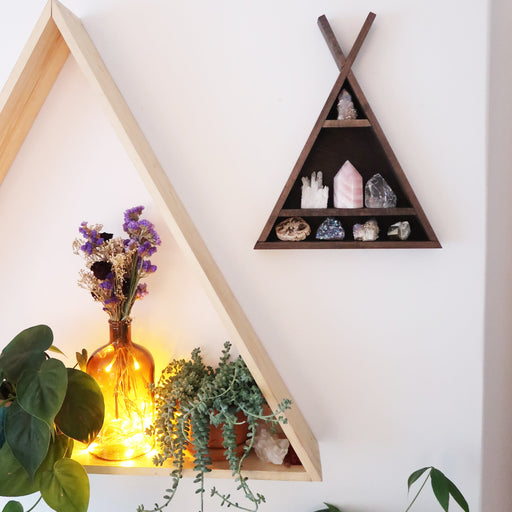 Tee Pee Triangle Crystal Shelf - coppermoonboutique