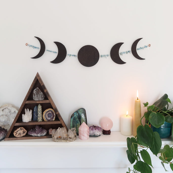 Horizontal Crystal Moonphase Wall Art - coppermoonboutique