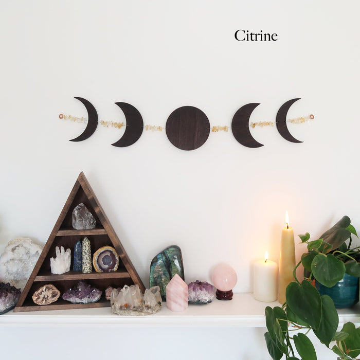 Horizontal Crystal Moonphase Wall Art - coppermoonboutique
