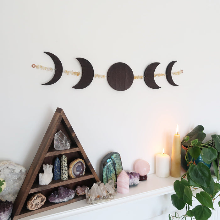 Horizontal Crystal Moonphase Wall Art - coppermoonboutique