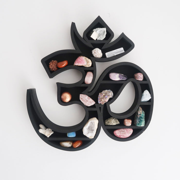 Om Wooden Crystal Shelf - coppermoonboutique