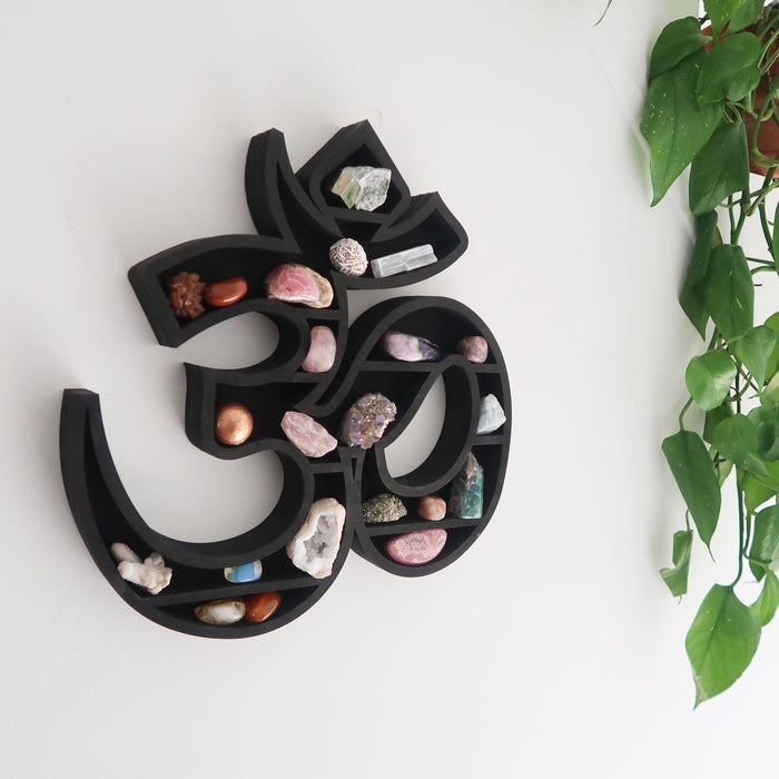Om Wooden Crystal Shelf - coppermoonboutique