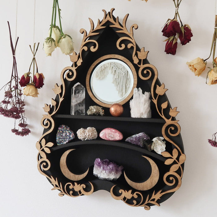 Botanical Ouija Planchette Mirror Crystal Shelf - coppermoonboutique