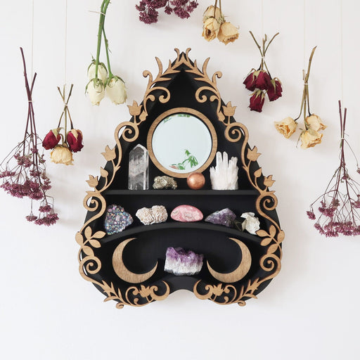 Botanical Ouija Planchette Mirror Crystal Shelf - coppermoonboutique
