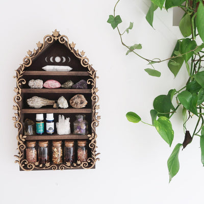 Moonphase Botanical Apothecary Shelf - coppermoonboutique