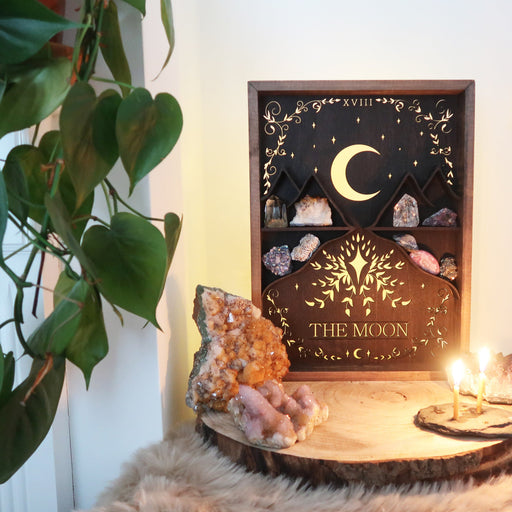 Tarot Card Wooden Light Up Shelf - coppermoonboutique