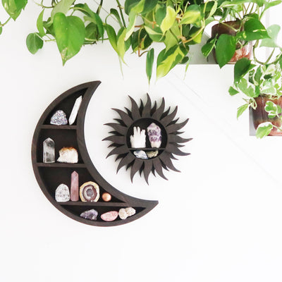 Wooden Sun Shelf - coppermoonboutique