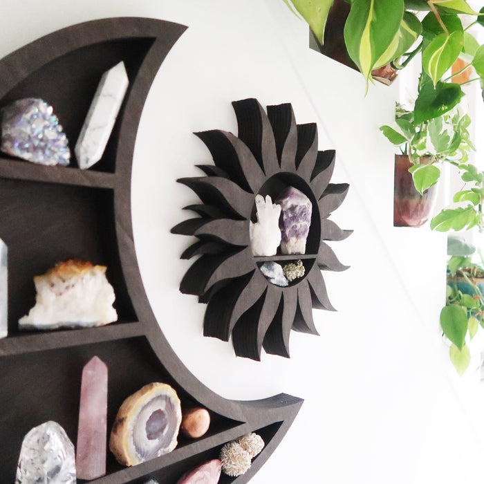 Wooden Sun Shelf - coppermoonboutique