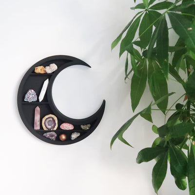 Witchy Moon Wooden Shelf - coppermoonboutique