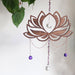 Amethyst Lotus Flower Suncatcher - coppermoonboutique