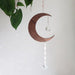 Wooden Crystal Moon Suncatcher - coppermoonboutique