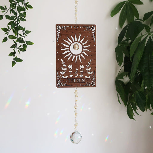 The Sun Tarot Card Wooden Suncatcher - coppermoonboutique
