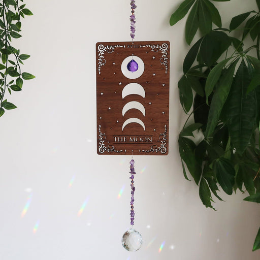The Moon Tarot Card Wooden Suncatcher - coppermoonboutique