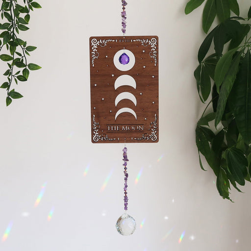 The Moon Tarot Card Wooden Suncatcher - coppermoonboutique