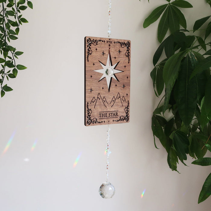 The Star Tarot Card Wooden Suncatcher - coppermoonboutique