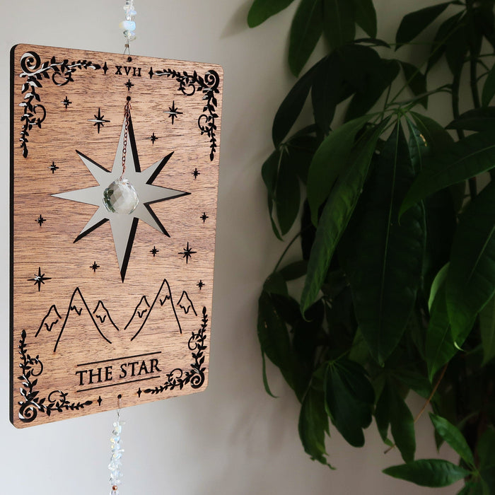 The Star Tarot Card Wooden Suncatcher - coppermoonboutique