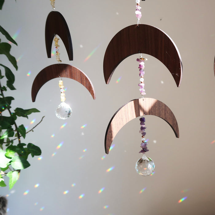 Moon phase crystal suncatcher - coppermoonboutique