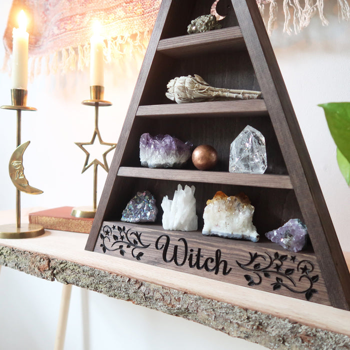 WITCH Engraved Triangle Shelf - coppermoonboutique